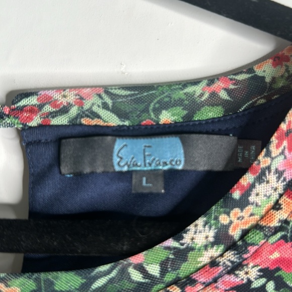 Anthropologie Eva Franco floral maxi dress long sleeve mesh boho multi color L - Picture 8 of 12